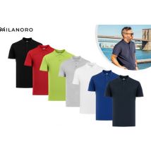 Milanoro - Polo élégant pour homme - Gris clair - L