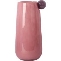 Present Time Vase Bolita Large - Pink - Ø16cm - Verre - Scandinave - Vase à fleurs - Décoration intérieure - Vase décoratif pour le salon ou la chambre à coucher
