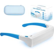 MM Brands Lampe à lumière du jour - Lunettes de luminothérapie - Luminothérapie LED contre la dépression hivernale - Sans danger pour les yeux - Blanc et bleu