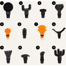 Pièces jointes Pistolet de massage Zeegma - 12 pièces