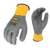 DeWalt DPG35LEU Gants de travail respirants et résistants à l'eau taille L - 15 Ga. nylon, enduit nitrile noir