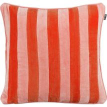 In The Mood Collection Clair Coussin - L45 x L45 x H10 cm - Velours de coton - Rose, Rouge