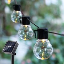 Happy Goods Solar Garden Lights - 20 LED Outdoor Light String - 3 m Illuminated + 2 m Cord - Outdoor Lighting Light Garland - Lighting Chains
