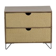 BOHO Mini commode en bois JASJE avec tiroirs 21cm