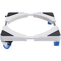 Noswo Relevage de lave-linge - Jusqu'à 300 KG - Multitool réglable - Amortisseurs anti-vibration - Convient également pour le lave-vaisselle, le réfrigérateur, le congélateur et le sèche-linge - 45/63 x 11/13 cm - Avec roulettes