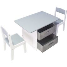 Table enfant avec chaises et rangement - table de construction table de jeux enfants