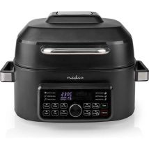 Nedis Friteuse à air chaud - 6 l - Minuterie : 120 min - Nombre de programmes préréglés : 7 - Numérique - Noir