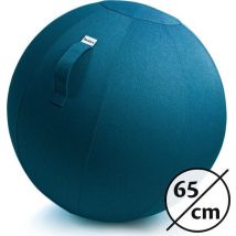 Backerz® Ballon Assis Lin 65 CM - Ballons Assis avec Housse - Tabouret d'Équilibre – Ballon de Yoga de Luxe - Balon de Chaise de Bureau Ergonomique - Vert Bleu