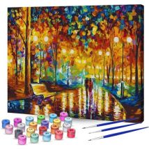 Rubye® Peinture par Numéros pour Adultes – Parc Romantique – Inclus Peinture et Pinceaux – Toile de Peinture sur Toile – Coloriage par Numéro – 40x50cm