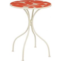 Mica Decorations Table Bistro Bologna - H76 x Ø61 cm - Métal - Rouge