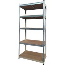 BRASQ Metal Rack Cabinet - Storage Rack - Wall Cabinet - Storage Cabinet 180x90x40cm - 5 Layer Cabinet 175 KG/shelf - 875 KG max