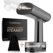 FLOWSTEAM® Luxury Clothes Dryer - Défroisseur à main - Défroisseur à vêtements - Edition gris mat - Sac de rangement inclus