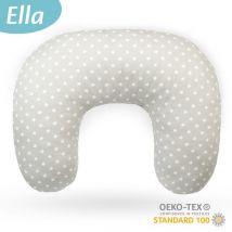 Ella Coussin d'allaitement - Coussin de maternité - Coussin en soie - Gris avec étoiles