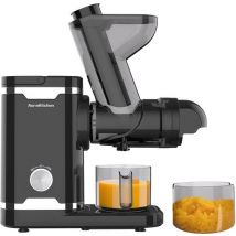 AoraKitchen Slowjuicer - avec fonction Reverse - Extracteur de jus - 500 ML - presse-agrumes - pour légumes et fruits - Fruit Press - Noir