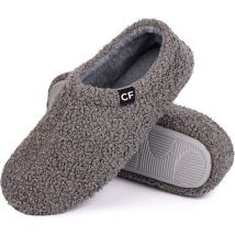 Chaussons Dames - Chaussons - Taille 40/41 - Gris - Antidérapant - Comfeet