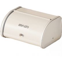 Ceruzo Tambour à pain-Couvercle coulissant - Design rétro - Boîte de rangement cuisine - Mat Soft Beige - 35 x 26 x H17 cm