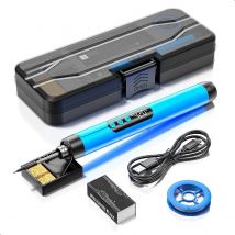 Tech Essentials Fer à souder sans fil 8W - USB-C - Avec écran et accessoires - Kit de soudure