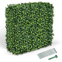 coast Artificial Plant Wall Art Buis - Vert - 92 × 38 × 86 cm - Feuilles réalistes en PE et cadre en aluminium