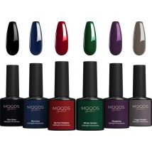Moods Gellac - Set de 6 pièces - Vernis à ongles en gel - 8ML - Midnight Adventures - Gellac - Nails - Gellac Starter Pack - Chic Colours