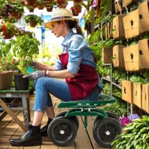 Chariot de jardin côtier sur roues - Max. 150 kg - Métal - Vert