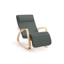 Home & Comfort Fauteuil à bascule - gris foncé - 65 X 60 X 90 cm