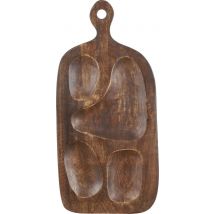 Casa Vivante Planche à tapas Broda - L29 x l60 cm - Bois de manguier - Marron foncé