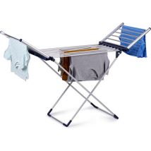 Étendoir électrique - Dirt Devil - 230W - Chauffant, pliable - 12m d'espace de séchage - résistant à l'eau - 147 x 54 x 94 cm - Aluminium