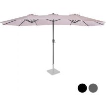 VONROC Premium Parasol Iseo - 460x270cm - Parasol double - Durable - Toile résistante aux UV - Beige - Housse de protection incluse