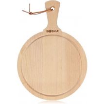 Boska Serviteur Rond Amigo M - Planche de service avec poignée - Bois de hêtre rustique - Marron - Ø 23,4 cm