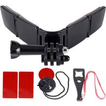 Garpex® Universal Helmet Mount - Support de casque adapté à diverses caméras d'action - Motocyclisme - Universel - Casque de moto