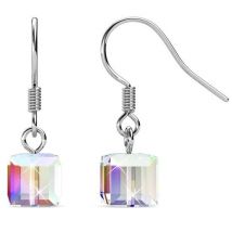 Yolora Boucles d'oreilles femme avec cristaux Kalpa Camaka - Argent - Plaqué or blanc 18K - Boucles d'oreilles femme argent - Bijoux - Coffret cadeau - Coffret cadeau de luxe - Coffret cadeau - Bel emballage cadeau - Emballage cadeau exclusif - Cadeau de