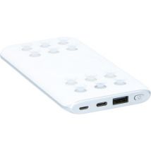 Grundig Wireless Powerbank 600mAh - avec ventouses - câble de chargement inclus - 2 ports USB - blanc