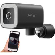 Gologi Premium Outdoor Camera - Caméra extérieure avec vision nocturne - Caméra de sécurité - Caméra de sécurité - 4MP - Caméra IP - Détection de son et de mouvement - Avec câble - Avec Wifi et App - Noir
