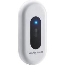 Vulpes Goods® Pets - Éliminateur d'odeurs de bac à litière - Éliminateur d'odeurs de chat - Oxygène actif, ozone et ions - Rechargeable - Éliminateur d'air - Blanc - Version PRO