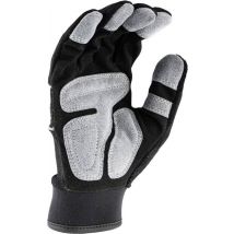 Gants de travail Dewalt L - Protection et confort - rembourrage supplémentaire - dos en éponge pour essuyer le front - gris/jaune