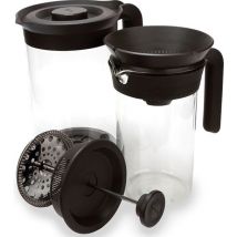 La Cafetière Cafetière Seattle 3-en-1 Verre 1 Litre Acier Noir