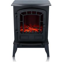 Cheminée électrique - Torino - Poêle électrique avec Flammes - LED 2000W