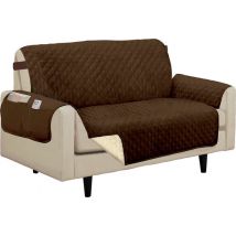 Âne Orange, Housse de canapé Housse de canapé Love Seat - 223x177 cm - Marron/crème - Couverture pour chien - Housse de canapé - Housse de canapé chien/chat - Housse de meuble déperlante