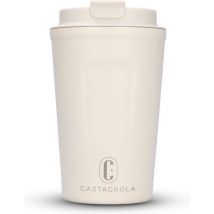 Castagnola Thermos Cup - Coffee Mug To Go - Travel Mug for Coffee and Tea - Tea Mug - 380 ML - Stainless Steel - Offwhite