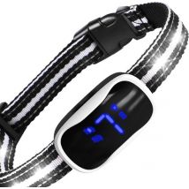 Collier anti-aboiement Pro avec LED - Collier d'éducation sans choc - Dispositif anti-aboiement pour petits et grands chiens - Étanche, rechargeable et lumineux - Vibration et audio