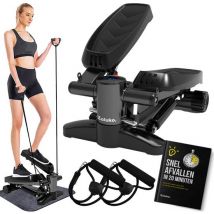 Zoluko Stepper with Display - Includes Resistance Bands, Anti-slip mat and E-Book - Stepper Fitness - Fitness Step - Mini Stepper - Step Fitness - Aerobic Step - Step - Stepper Fitness Device - Exercise Bike - Black
