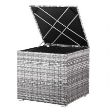 Casaria Boîte à coussins - Boîte de jardinage - Boîte de rangement pour coussins - Gris - 75x75x70cm
