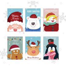 Giftmas Cartes de Noël - Cartes de vœux - 36 pièces - Avec enveloppes et autocollants - 10x15cm