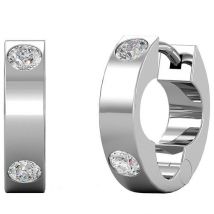 Yolora Boucles d'oreilles pour femmes avec cristaux Kalpa Camaka - Argent - Plaqué or blanc 18K - Boucles d'oreilles pour femmes - Bijoux - Boîte cadeau de luxe - Bel emballage cadeau - Cadeau de fête des mères