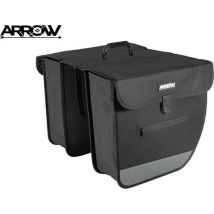 Arrow Double Bicycle Bag - Sac à vélo spacieux - Sac à vélo - Résistant à l'eau - Étanche - 25 L - Noir