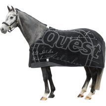 Tapis de cheval EQUEST - Dralon Globe Edition - 181x177x1 cm - Noir