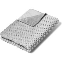 Housse de couette pour couverture lestée Ella | Pour les variantes 7 kg et 9 kg de 135x200 cm | Housse en tissu polaire Minky doux et moelleux | Gris