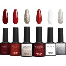 Moods Gellac 6-Piece Set - Vernis à ongles en gel - 8ML - Red Carpet Edition - Gellac - Nails - Gel Polish Starter Pack - Christmas Colours