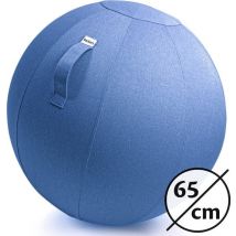 Backerz® Zitbal Linnen 65 CM - Zitballen met Hoes - Balanskruk – Luxe Yoga Bal - Ergonomische Bureaustoel Bal - Lichtblauw