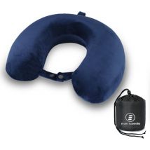 Oreiller de cou - EverNeeds - voyage/repos - Forme en U - Bleu